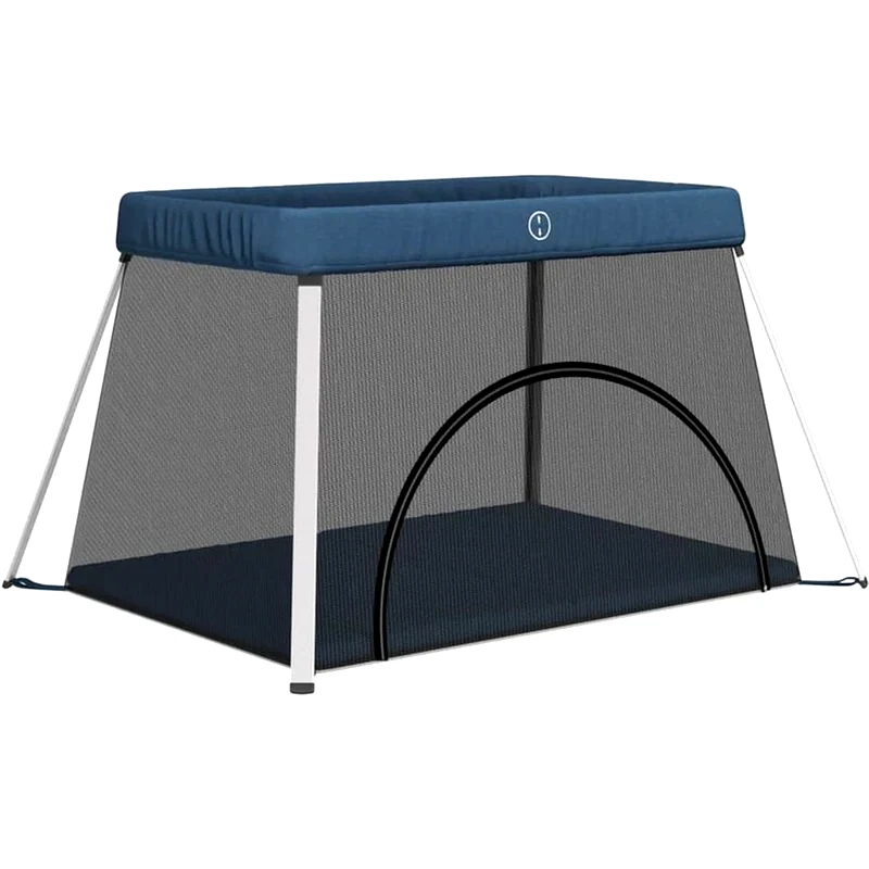 VIDAXL Παρκοκρέβατο VidaXL με Στρώμα Μπλε