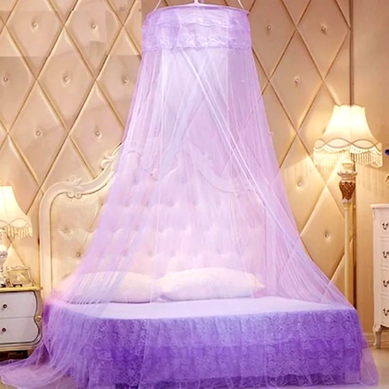 ADD Κουνουπιέρα Μωβ Για Διπλό Κρεβάτι Με Πλήρες Κιτ Κρέμασης Yahe Ai-008