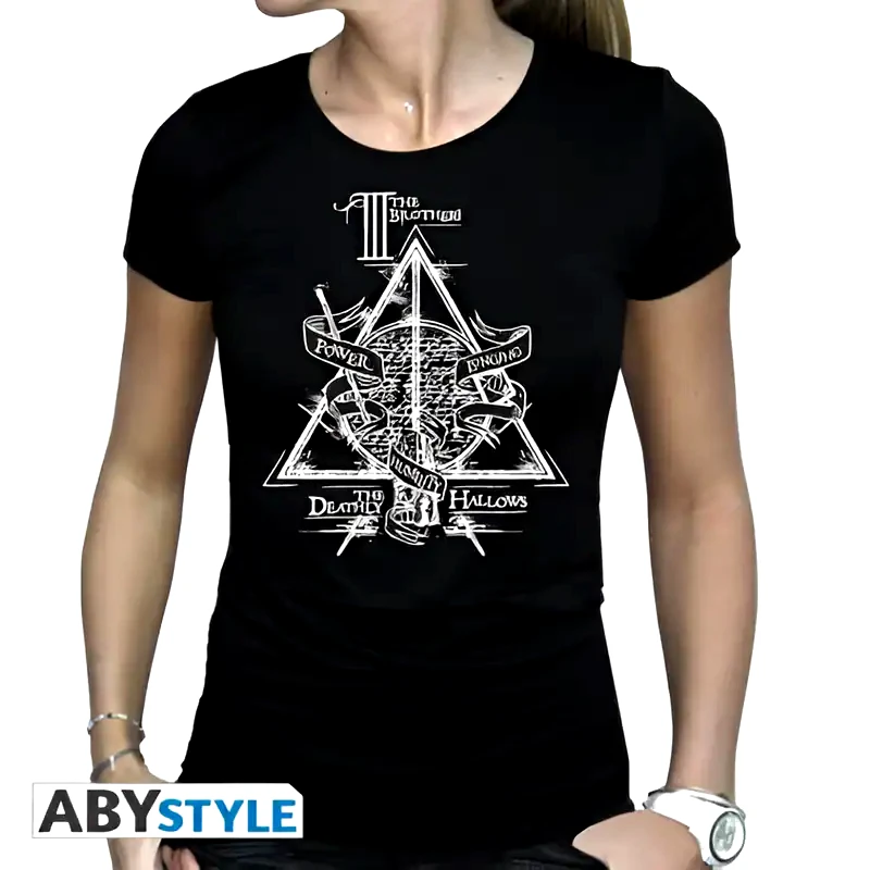ABYSTYLE Γυναικείο T-shirt Abystyle Harry Potter Deathly Hallows - Μαύρο