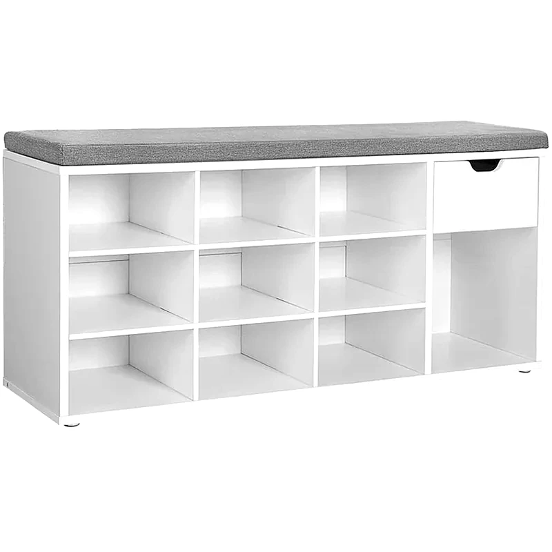 VASAGLE Έπιπλο Εισόδου 10 Θέσεων Vasagle από Μοριοσανίδα 104x30x48 cm - Λευκό