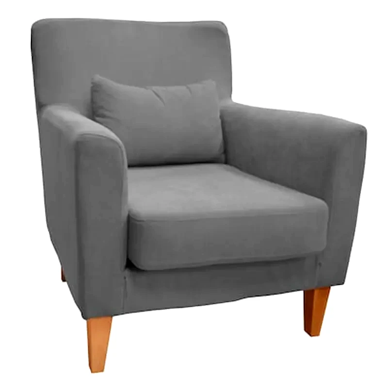 Πολυθρόνα Welhome από Ύφασμα - Γκρι φωτογραφία