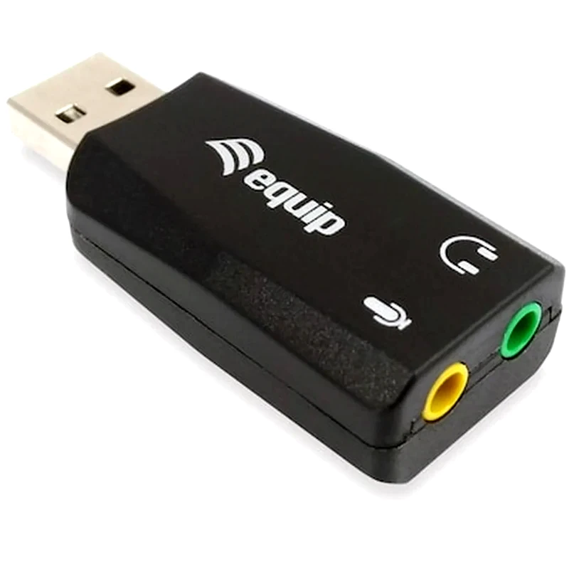 EQUIP Κάρτα Ήχου Equip Stereo USB 2x 3.5mm - Μαύρο