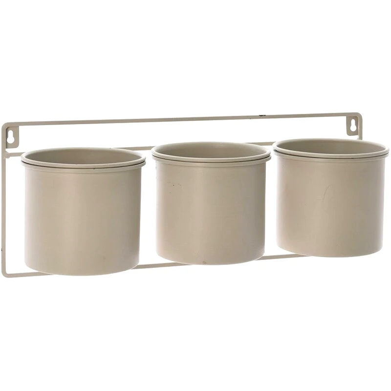 SPITISHOP Κασπώ με Βάση Κρεμαστά Spitishop 3 τμχ από Μέταλλο 45x15.5x18.2 cm - Μπεζ