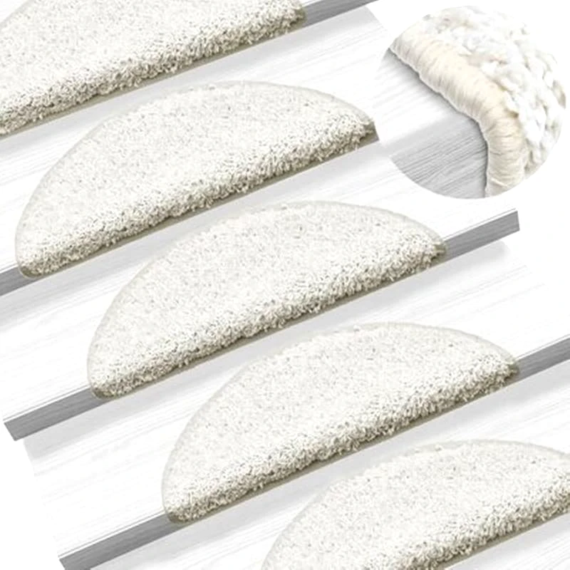 VIDAXL Vidaxl Πατάκια Σκάλας 15 Τεμ. Λευκά 56 X 20 Εκ.