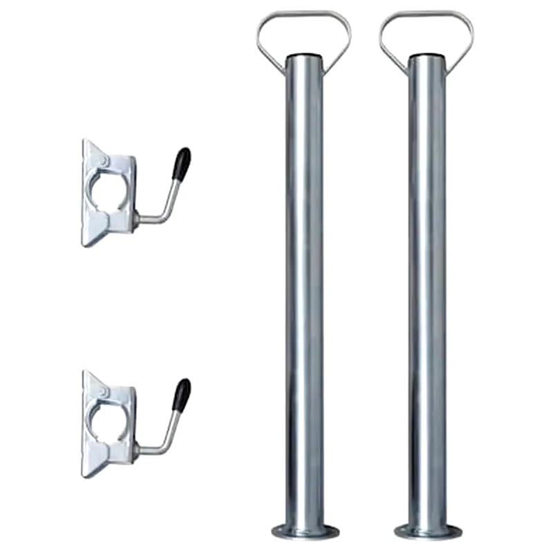 VIDAXL Vidaxl Σωλήνες Στήριξης 2 Τεμ. Με 2 Σφιγκτήρες Για Ποδαράκι Τρέιλερ 48 Χιλ.