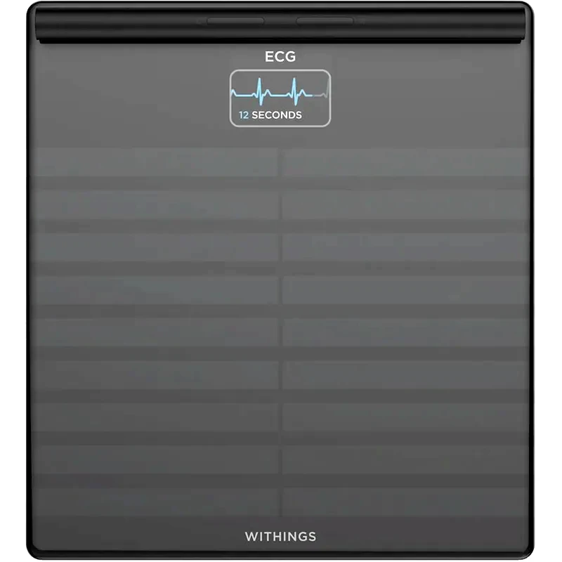 WITHINGS Ψηφιακή Ζυγαριά Smart Withings Body Scan με Λιπομετρητή, Ηλεκτροκαρδιογράφημα, Ανίχνευση Περιφερικής Νευροπάθειας Wi-Fi Bluetooth Μαύρη