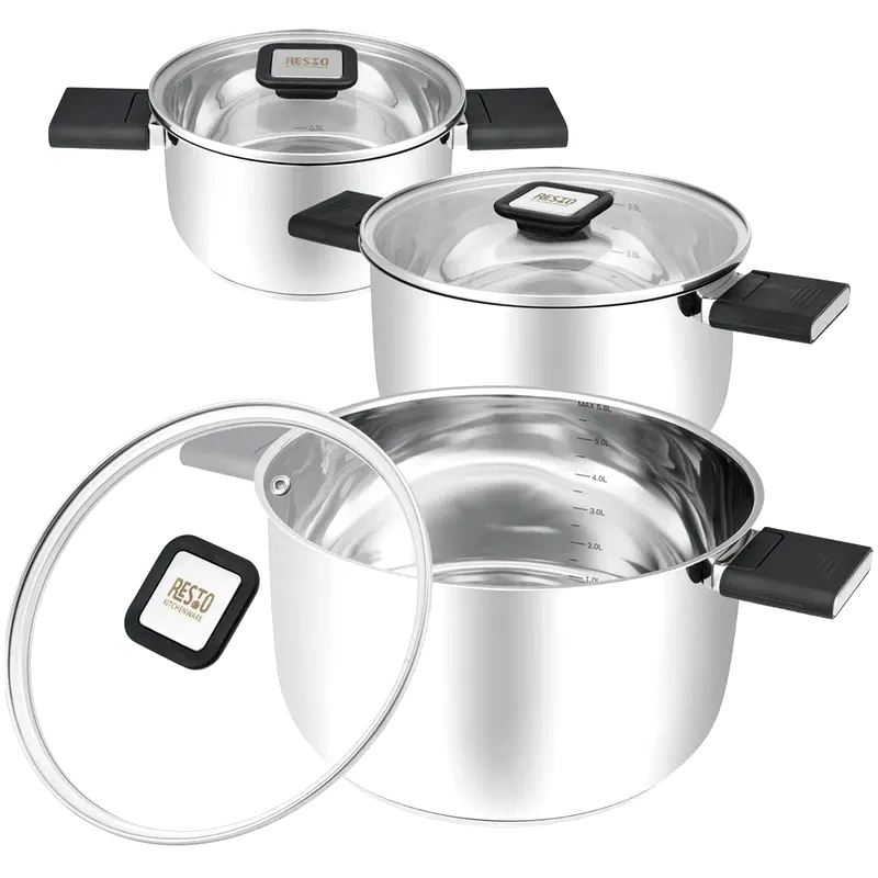 RESTO Σετ Κατσαρολάκια RESTO RE92214 6τμχ Inox