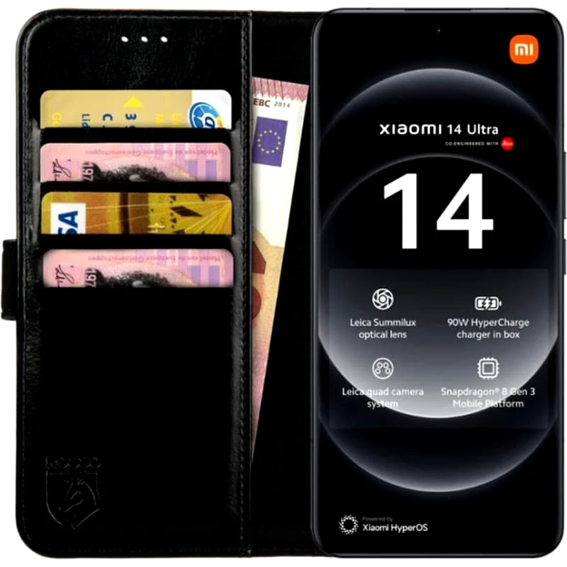 ROSSO Θήκη Xiaomi 14 Ultra - Rosso Element Πορτοφόλι - Black
