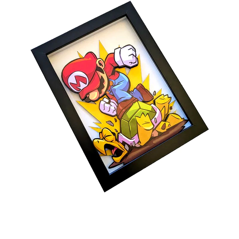 PIXELART.GAMECRAFTS Διακοσμητικό Κάδρο Gaming - Super Mario Vs Turtle