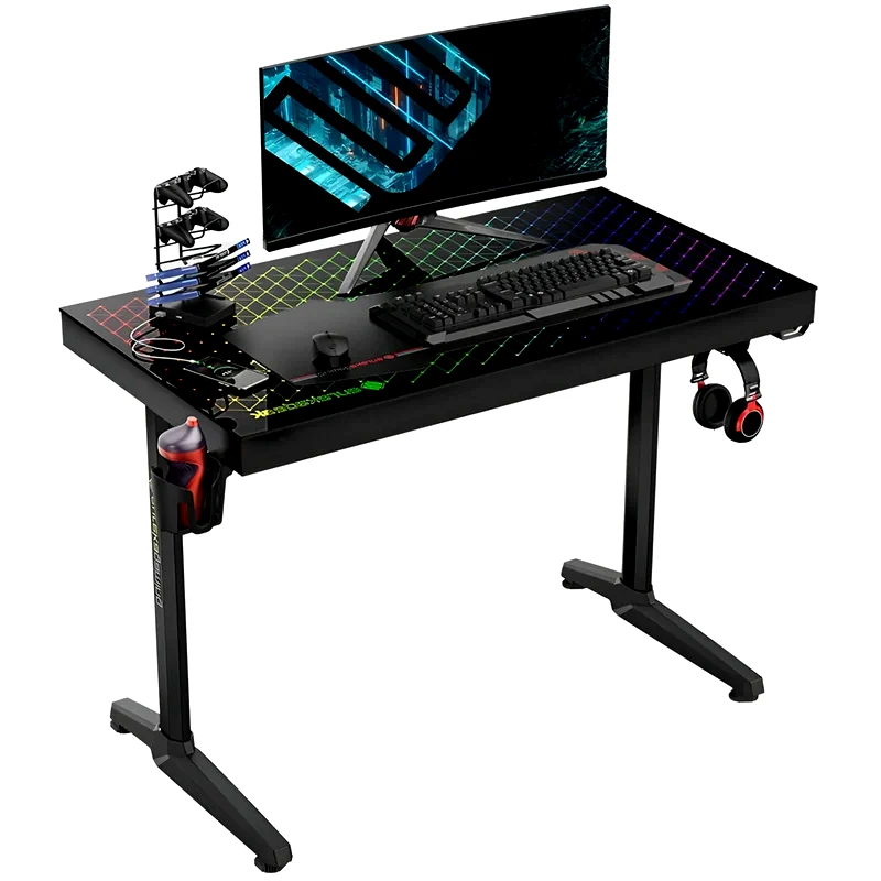 EUREKA ERGONOMIC Γραφείο Gaming Eureka Ergonomic GEN-I43 ESPORT από Carbon Fiber 110x61cm - Μαύρο