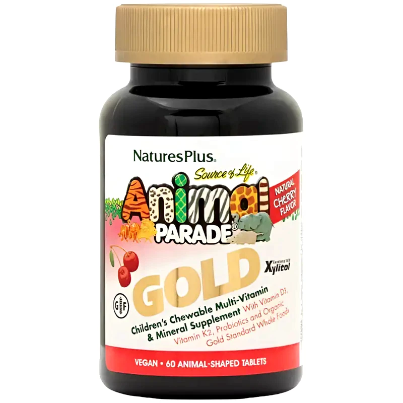 Natures Plus Multivitamin Source of Life Animal Parade Gold Cherry - 60 ταμπλέτες
