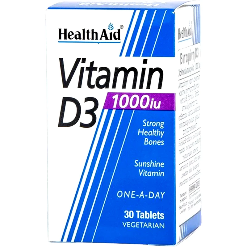 Health Aid Vitamin D3 1000IU - 30 ταμπλέτες