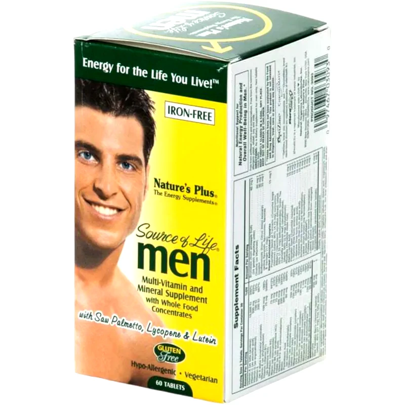Natures Plus Source Of Life Men Multi-Vitamin και Mineral - 60 ταμπλέτες