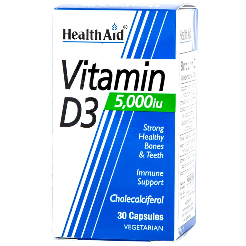 Health Aid Vitamin D3 5000IU - 30 κάψουλες