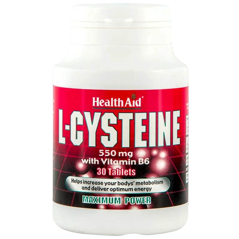 Αμινοξύ Health Aid L-cysteine With Vitamin B6 550mg - 30 ταμπλέτες