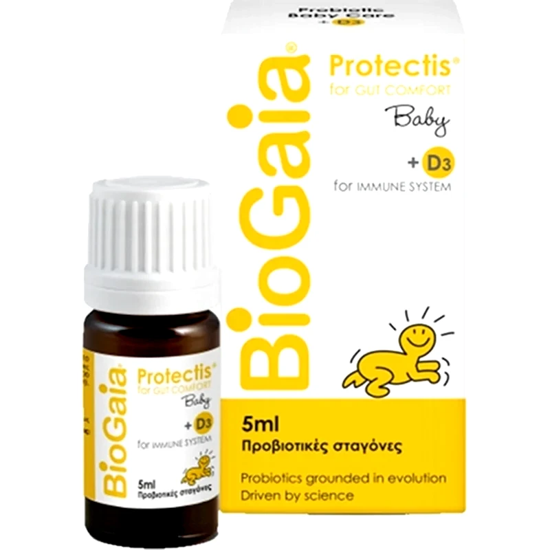 BIOGAIA Προβιοτικό Biogaia Baby Protectis For Gut Comfort + D3 For Immune System - 5ml Σταγόνες