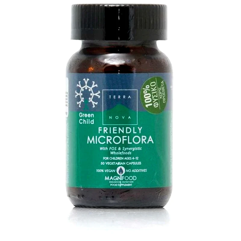 TERRANOVA Προβιοτικό TERRANOVA Green Child Friendly Microflora - 50 Κάψουλες