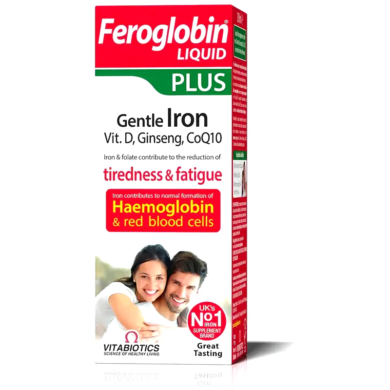 VITABIOTICS Συμπλήρωμα Διατροφής Vitabiotics Feroglobin Liquid Plus - 200 ml Σιρόπι