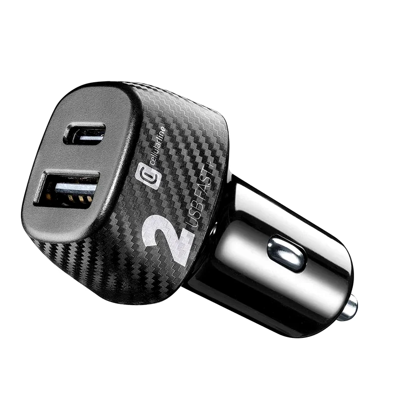 Φορτιστής Αυτοκινήτου Cellular Line - Μαύρο