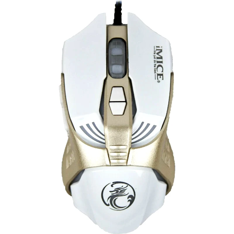 IMICE Imice V5 Gaming Ενσύρματο Ποντίκι Λευκό