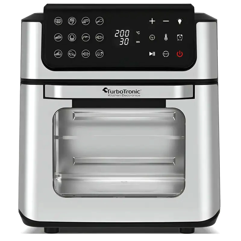 TURBOTRONIC TURBOTRONIC TT-AFO12W με Πόρτα 1800 W 12 L Ασημί Φριτέζα - Φουρνάκι Αέρος