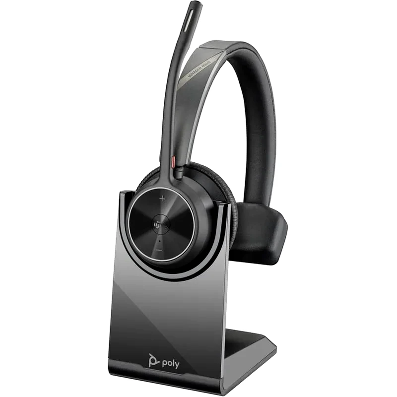 POLY Ασύρματα Ακουστικά με Μικρόφωνο Poly Voyager 4310 UC - Μαύρο