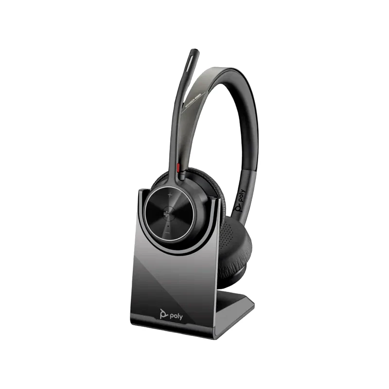 POLY Ασύρματα Ακουστικά Κεφαλής Poly Voyager 4320-M 77Z32AA - Μαύρα