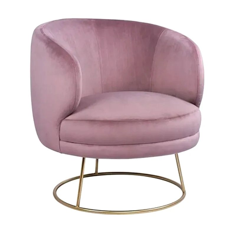 HOMEMARKT Πολυθρόνα Από Βελούδο Arien Hm8403 02 Σάπιο Μήλο Με Χρυσή Βάση