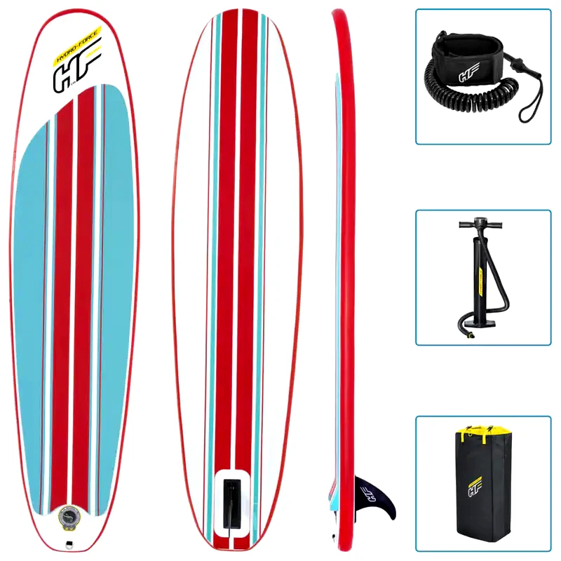 BESTWAY Φουσκωτή Σανίδα Surf Bestway Hydro-Force Compact Surf 8 243x57cm - Πολύχρωμη