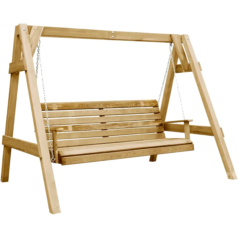VIDAXL Κούνια Κήπου VidaXL από Ξύλο 205x150x157 cm - Καφέ