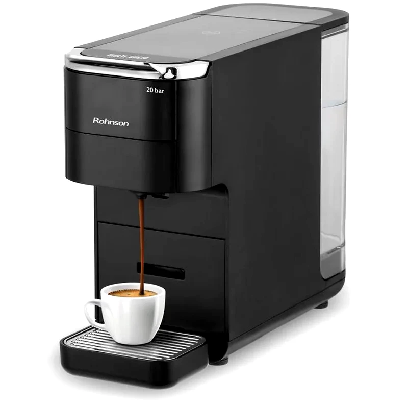 ROHNSON ROHNSON R-98055 ΠΟΛΥΣΥΜΒΑΤΗ Μηχανή Espresso με κάψουλες και αλεσμένο καφέ Μάυρο
