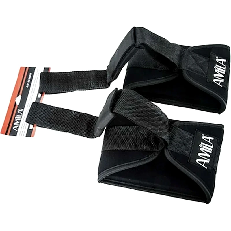 Ιμάντες Γυμναστικής Amila 83285 Κοιλιακών - Μαύρο