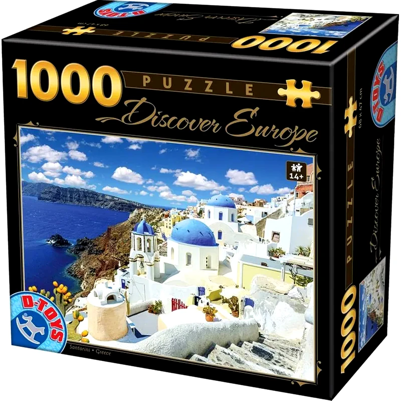 D-TOYS Παζλ D-toys Discover Europe Σαντορίνη (1000 Κομμάτια)