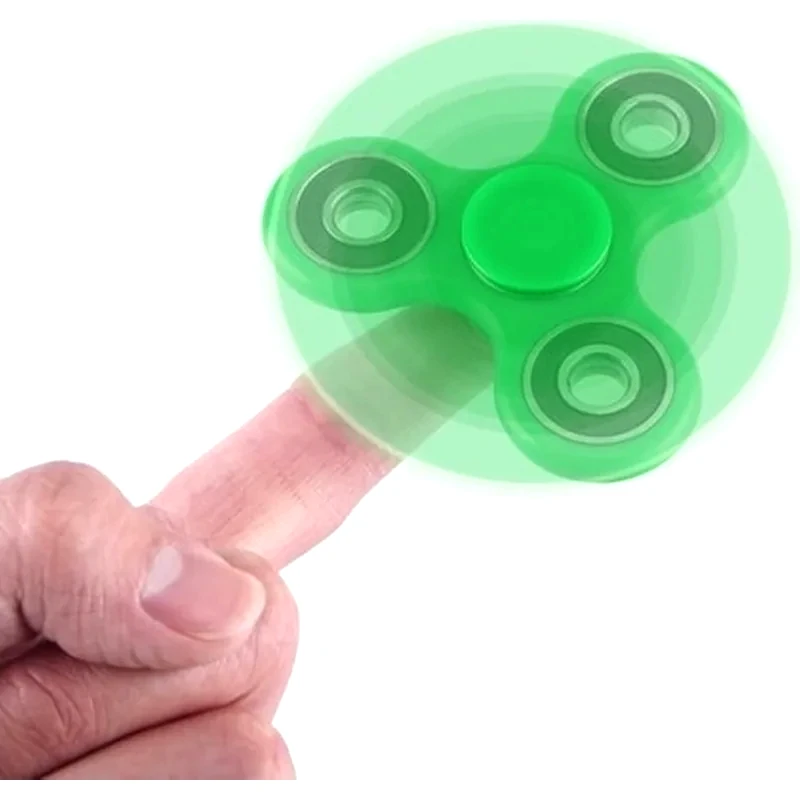 FIDGET SPINNER Παιχνίδι Στρες Ανακούφισης Adhd Πράσινο - Fidget Spinner Pom Three Leaves 4 Minutes