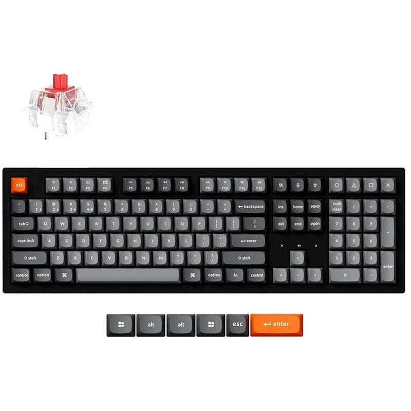 KEYCHRON Keychron K10M-H1 Gaming Ασύρματο Πληκτρολόγιο με Red Switch RGB (US)