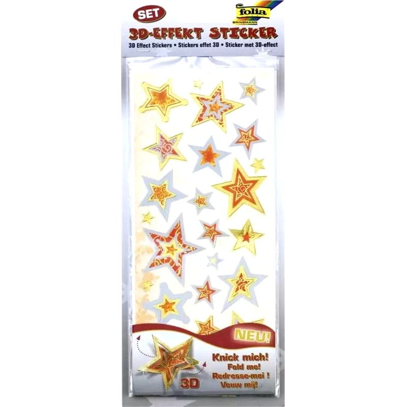 FOLIA Folia Σετ Αυτοκόλλητα 3D Effect 6 Φύλλα - Χριστούγεννα 2