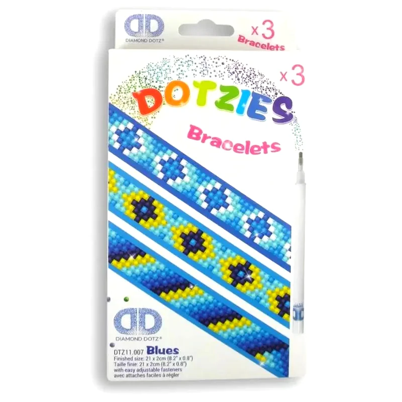 DIAMOND DOTZ Diamond Dotz Dotzies Σετ 3 Βραχιόλια Μπλε