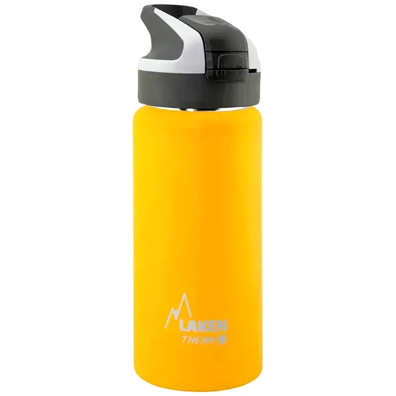 LAKEN Παγούρι Θερμός Laken με Καλαμάκι Κίτρινο 500ml