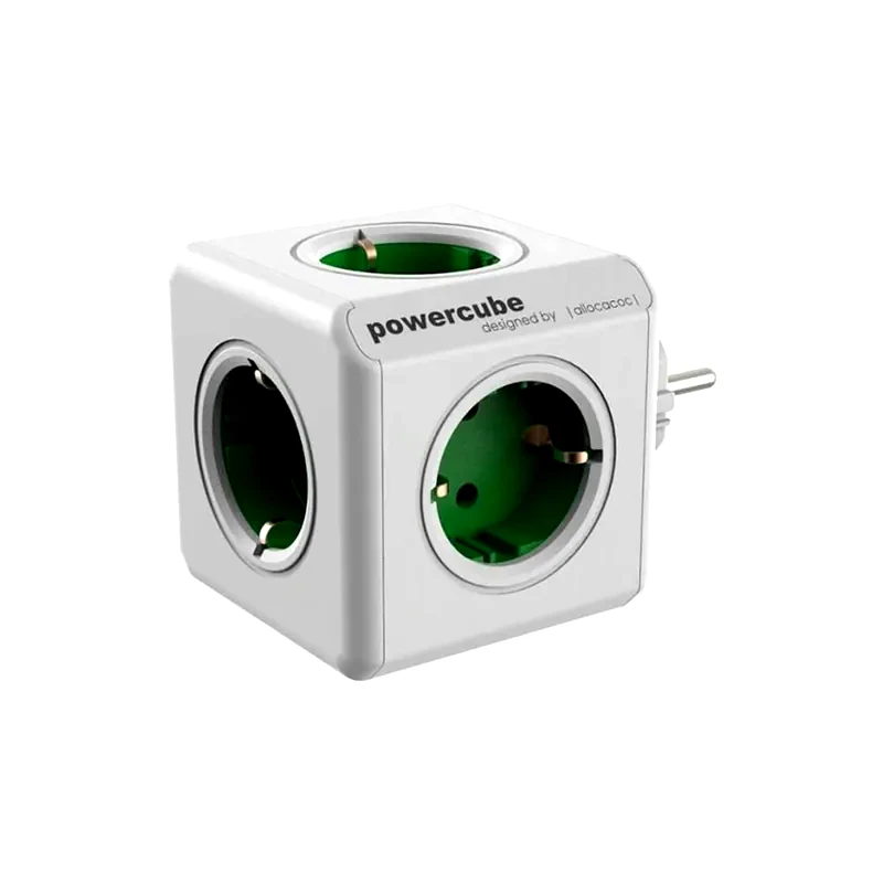 POWERCUBE Ταφ Allocacoc Powercube 5 Θέσεων - Λευκό/Πράσινο