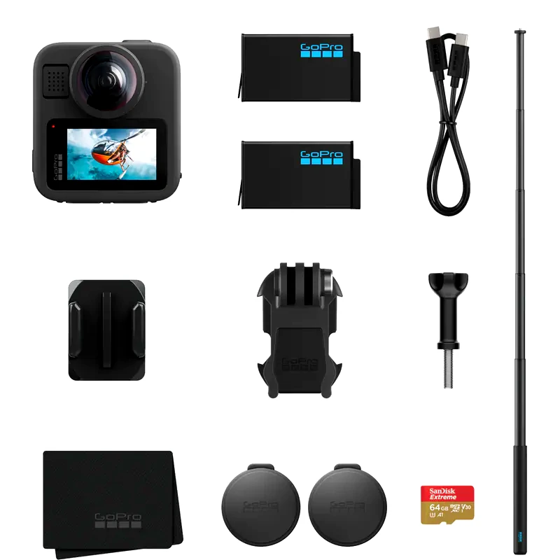 GOPRO Action Camera GoPro MAX2 - Accessories Bundle