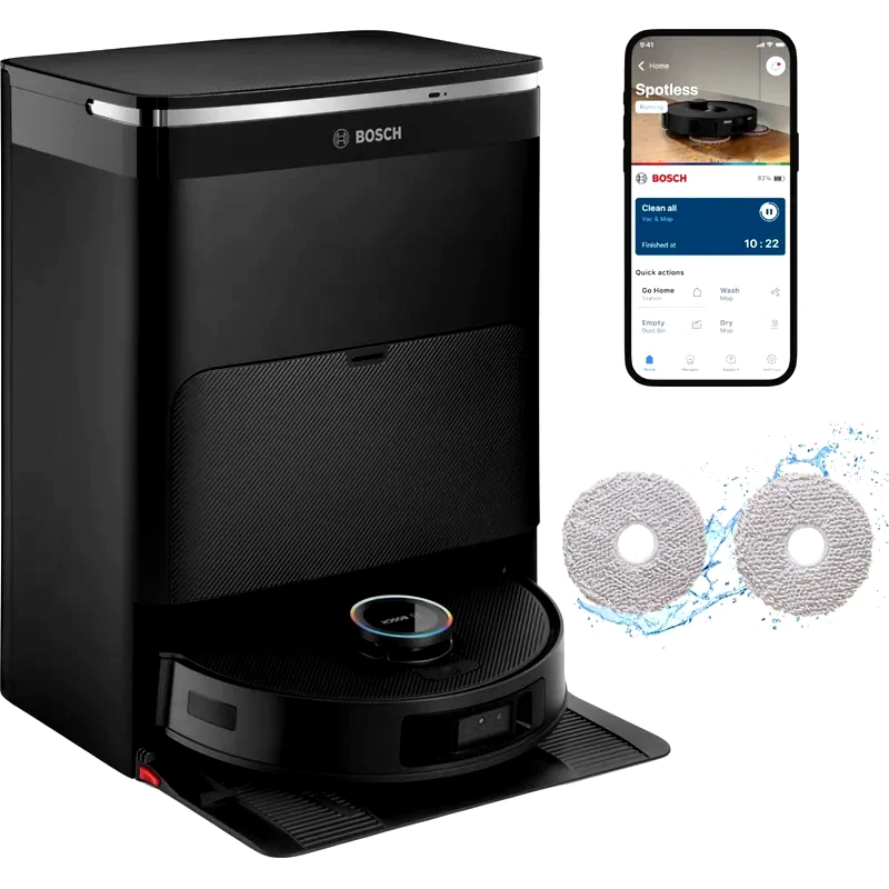 BOSCH BOSCH SPOTLESS MAX CAM BCRDW3BX για Σκούπισμα και Σφουγγάρισμα Μαύρο Σκούπα Ρομπότ