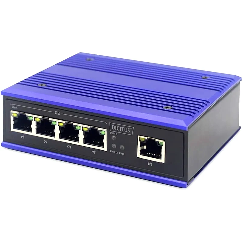 DIGITUS Digitus Industrial Network Switch Unmanaged L2 5-Port Gigabit Ethernet (1000 Mbps)