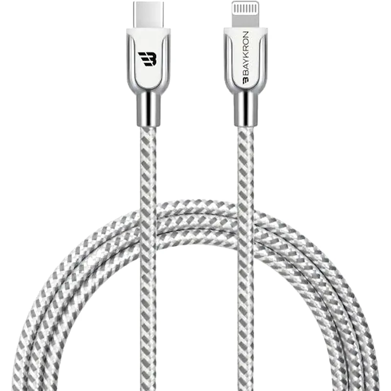 BAYKRON Καλώδιο Φόρτισης Baykron BKR-BL-C2L-001-W Braided USB-C σε Lightning 1.2m - Black