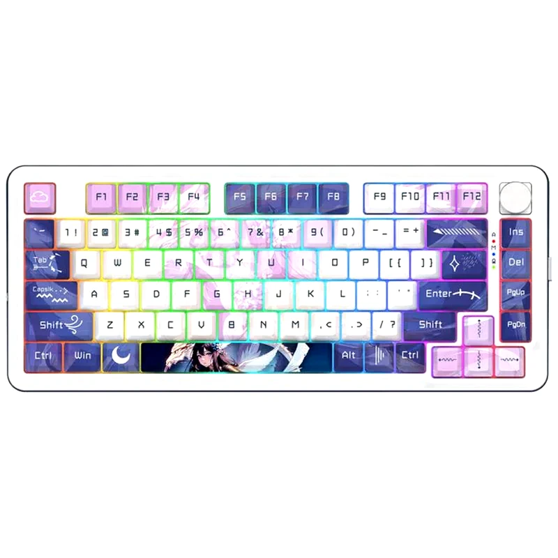 REDRAGON Redragon K681AGG Gaming Μηχανικό Ενσύρματο;Ασύρματο 2.4 GHz;USB Type-C;Bluetooth Πληκτρολόγιο RGB Πολύχρωμο (US)