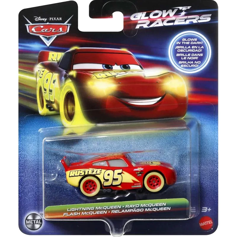 MATTEL Mattel Disney Pixar Cars Glow Racers Αυτοκινητάκι Lightning McQueen (HPG77)