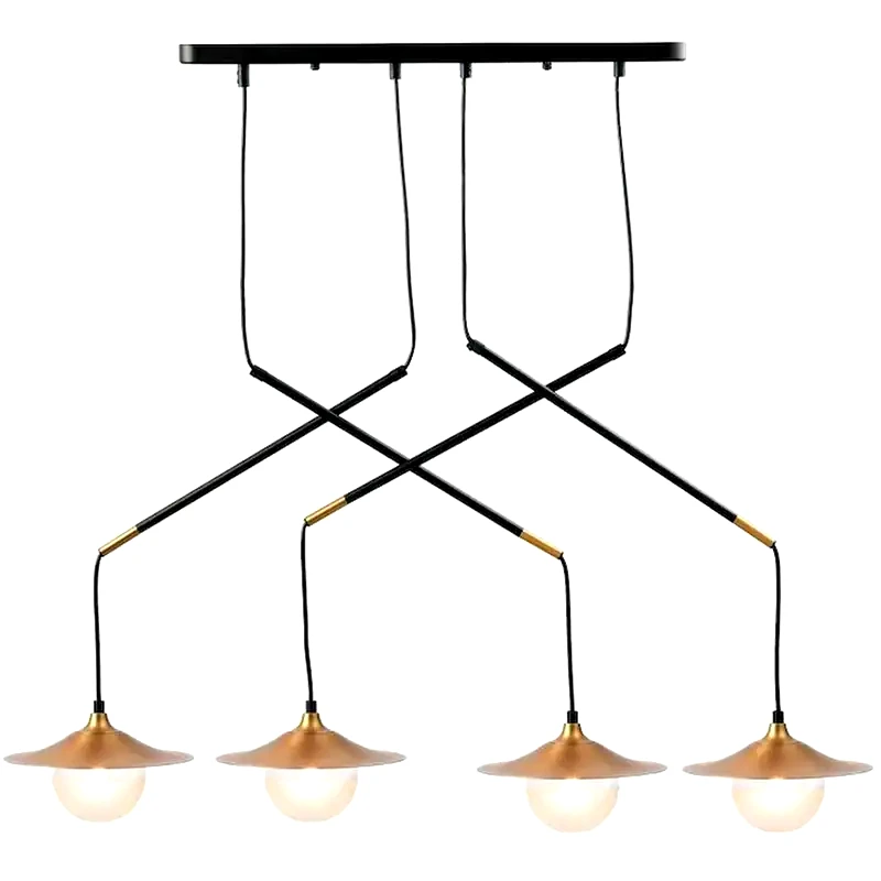 ACA DECOR Φωτιστικό Οροφής Πολύφωτο Aca Layla Hl4314p96bb Μεταλλικό - Μαύρο/Χρυσό