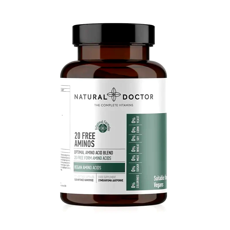 NATURAL DOCTOR Αμινοξύ Natural Doctor 20 Free Aminos - 120 κάψουλες