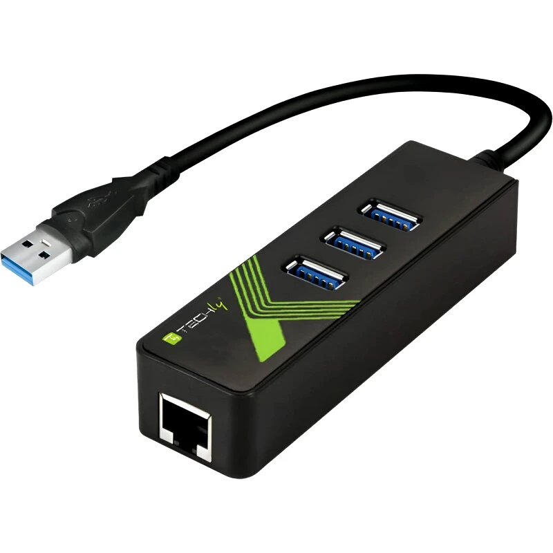 TECHLY TECHly IDATA USB-ETGIGA-3U2 USB Hub 4-Port USB 3.0 συμβατό με USB-A