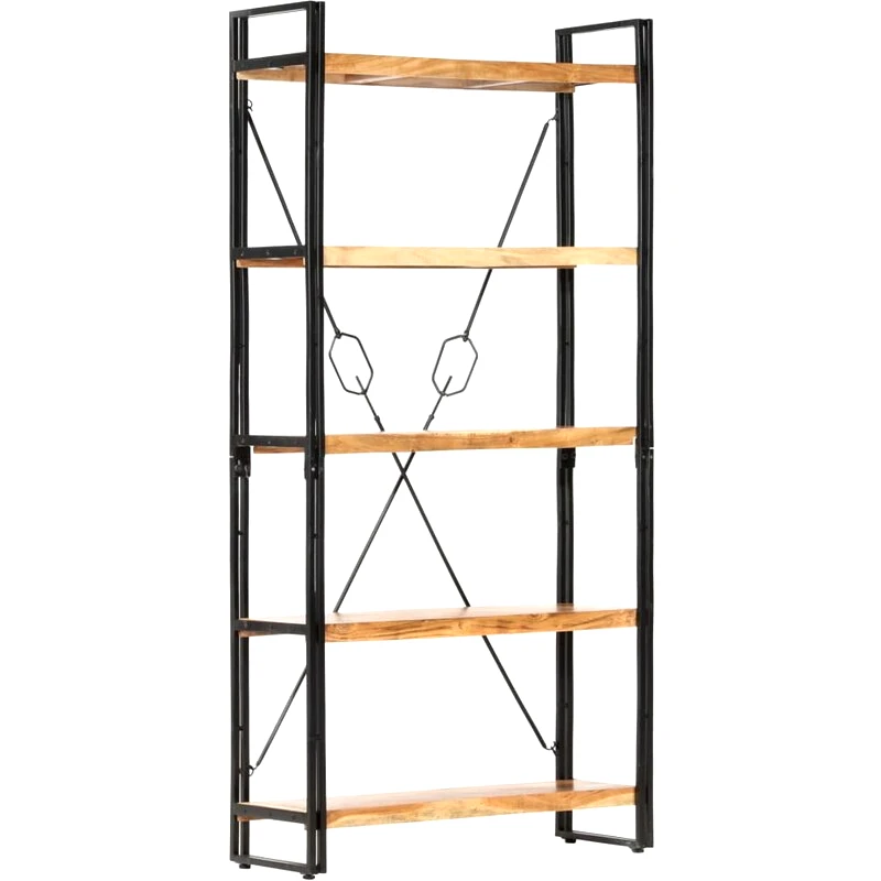 VIDAXL Βιβλιοθήκη VidaXL από Ξύλο 90x30x180 cm - Καφέ/Μαύρο