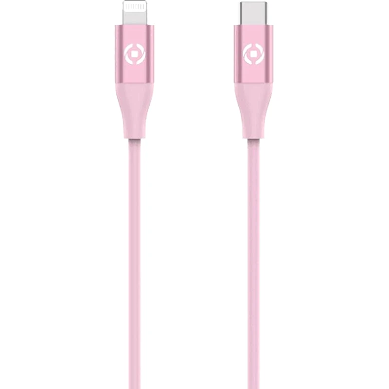 DELTACO Καλώδιο Φόρτισης Celly USB-C σε Lightning 1.5m - Ροζ